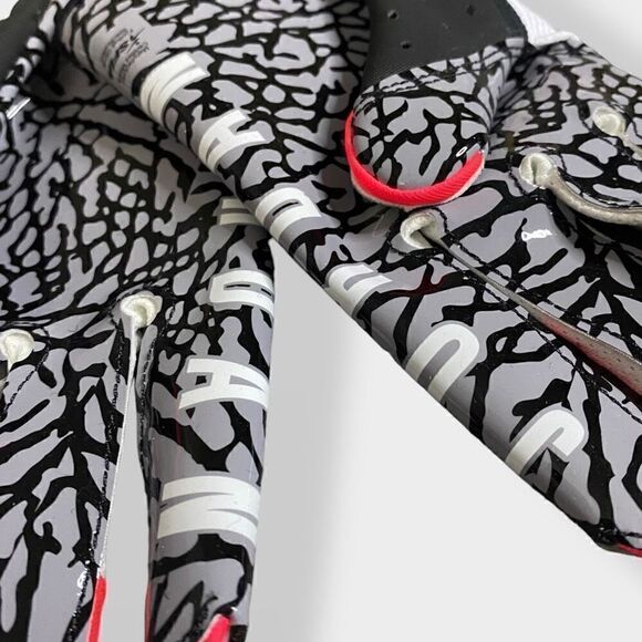 Nike Air Jordan Infrared Cement Vapor Jet 7.0 Receiver Football Gloves size L - Picture 5 of 10